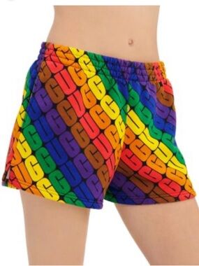 Ugg Noni pride graphic  Multicolor Rainbow Logo-Print Athletic Shorts